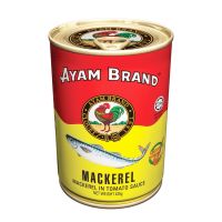 1 กระป๋อง อะยัม ปลากระป๋องแมกเคอเรลในซอสมะเขือเทศ 425 กรัม ?AYAM BRAND MACKEREL IN TOMATO ? SAUCE