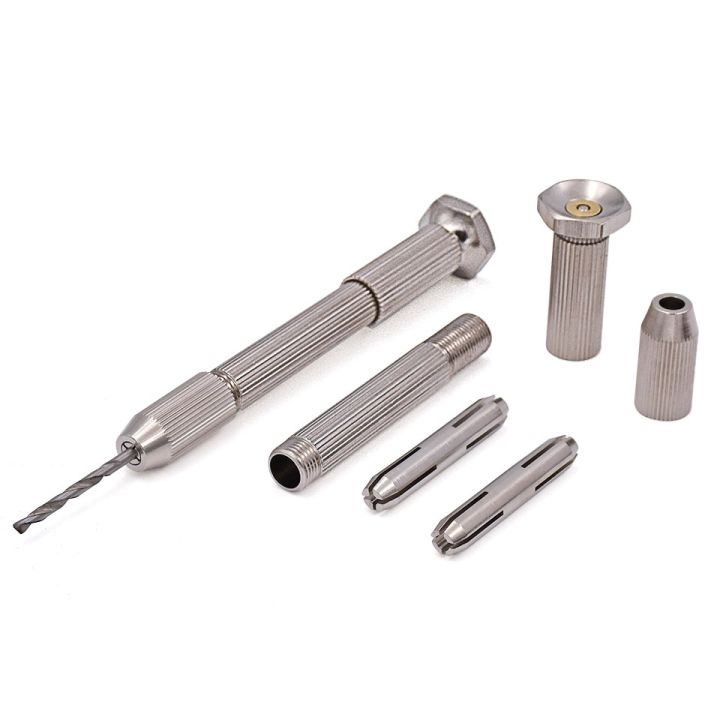 hh-ddpjmini-aluminum-hand-drill-with-keyless-chuck10pcs-0-8mm-3-0mm-hss-high-speed-steel-twist-drill-bit-sets-woodworking-tools