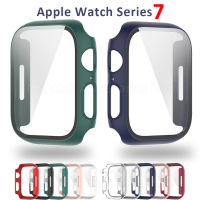 กระจกนิรภัยสำหรับนาฬิกา Apple Watch 7 Case 41mm 45mm ตัวป้องกันหน้าจอกันชนสำหรับ iwatch Series 7