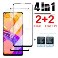 4in1 Protective Glass For Realme 9 8 Pro 9i 8i 8S Tempered Glass For Realme 7 6 5 Pro 7i 6i 6S 5i 5S Camera Lens Film Protector