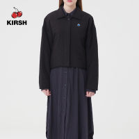 [KIRSH] UNI SMALL CHERRY PADDING CROP SHIRT |22AW |