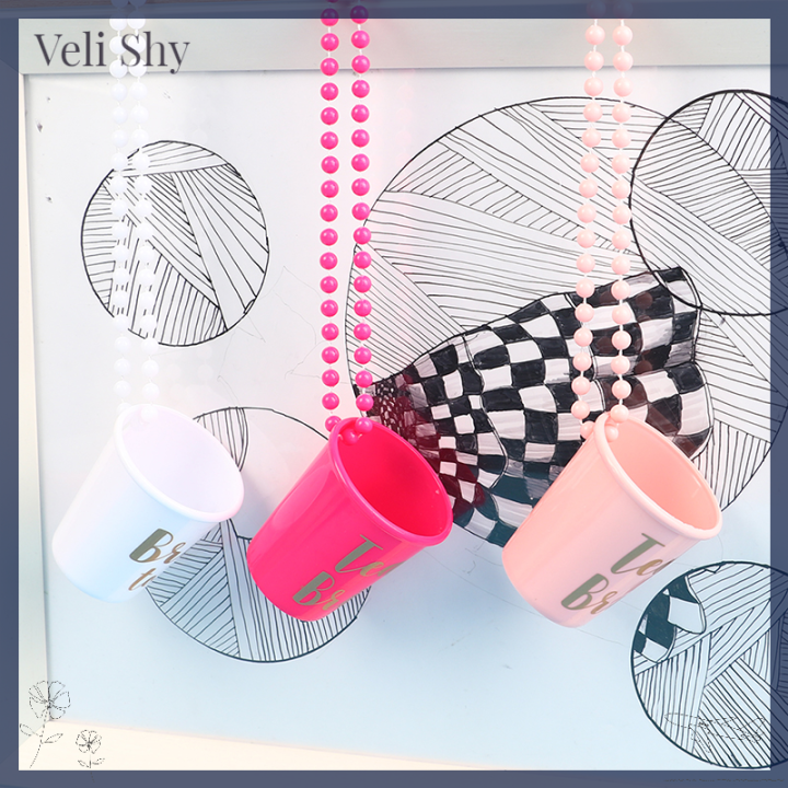 veli-shy-2ชิ้นทีมผู้ที่จะเป็นเจ้าสาวถ้วยอุปกรณ์ปาร์ตี้สาวโสดสร้อยคอแก้วช็อต