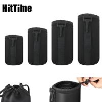 HitTime 3mm Thick Lens Bag Protector Neoprene Belt Loop Worldwide Waterproof Camera Lens Pouch Case For Canon Nikon Sony DSLR