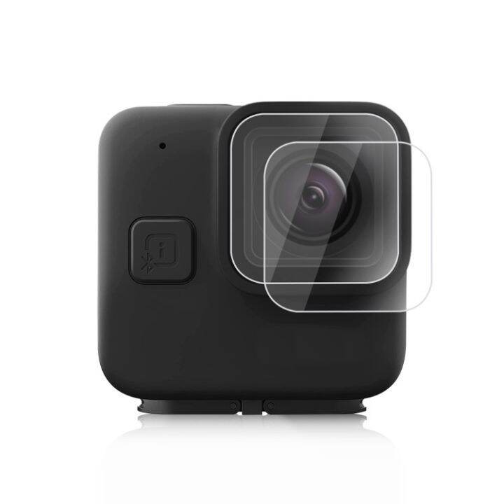 puluz-ฟิล์มกันรอย-gopro-hero11-black-mini-puluz-2pcs-lens-tempered-glass-film-transparent