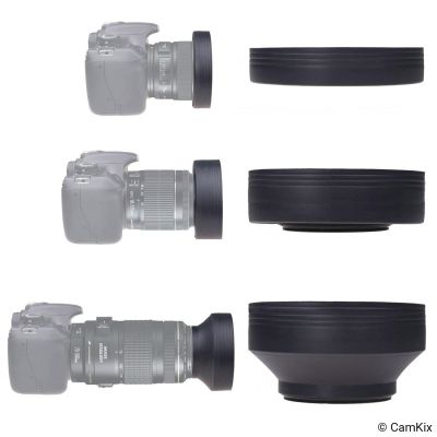 49mm 52mm 55mm 58mm 62mm 67mm 72 77mm 3-Stage 3 in1 Collapsible Rubber Foldable Lens Hood for sony canon nikon DSIR Lens camera