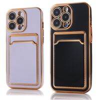 Untuk iPhone 14 13 11 12 Pro Max casing Mini Plating penutup telepon untuk iphone X XS Max XR 7 8 14 Plus SE 2020 Slot kartu tas pemegang Cas