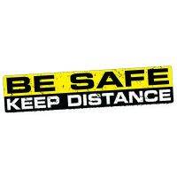 15cm X 3cm Personality Car Stickers PVC Decal BE SAFE KEEP DISTANCE Motorcycle Car Window Accessories