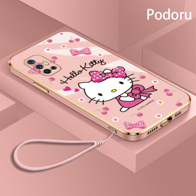 เคส Vivo V17เรียบง่ายสุดหรูชุบทองเคสโทรศัพท์ Hello Kitty เคสซิลิโคน TPU นิ่ม