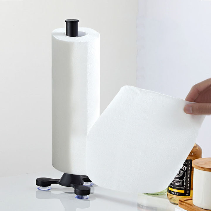 ผู้ถือผ้าเช็ดปากครัว-organizer-ตารางติดตั้งเนื้อเยื่อผ้าขนหนูที่ใส่กระดาษชำระที่มีตัวดูดอุปกรณ์ห้องน้ำห้องน้ำชั้นวาง