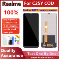 ชิ้นส่วนประกอบดิจิไทเซอร์หน้าจอสัมผัสและหน้าจอ LCD สำหรับ C21Y Realme Realme สำหรับหน้าจอ LCD RMX3265 RMX3268 RMX3269