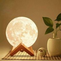 [Qingxin fabrics] โคมไฟดวงจันทร์ไฟกลางคืน Led เด็ก8/12ซม. พร้อม3D ดวงจันทร์พิมพ์ลายเครื่องฉายไฟโคมไฟดวงดาวอุปกรณ์ตกแต่งห้องนอนโคมไฟตั้งโต๊ะ
