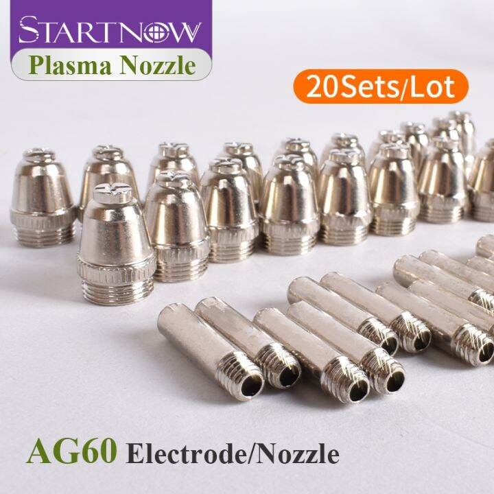 startnow-ag60-nozzles-electrodes-20sets-lot-plasma-kits-for-sg55-wsd60-portable-cnc-plasma-cutting-machine