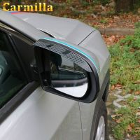 2Pcs/Set Carbon Fiber Car Rearview Mirror Cover Rear View Mirror Trim Sticker For Jeep Compass 2016 2017 For Jeep Renegade Car