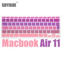 แผ่นครอบแป้นพิมพ์รูปแบบภาษาสเปนแบบละตินสำหรับ Macbook ฟิล์มป้องกัน Air11แขนสติกเกอร์ซิลิโคน A1370แป้นพิมพ์ A1465