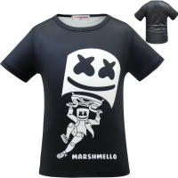 MarshmelloT-เสื้อสำหรับเด็กแขนสั้นผ้าไหมเสื้อยืดสาวฤดูร้อนการ์ตูนพิมพ์เด็กสาวเสื้อยืดเสื้อผ้าเด็ก3449