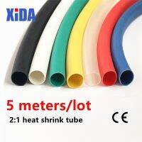 5 Meter/Lot Black 1mm 1.5mm 2mm 2.5mm 3mm 3.5mm 4mm 5mm 6mm 8mm 10mm Heat Shrink Tube Heatshrink Tubing Wire Sleeving Wrap Kits Wires Leads Adapters