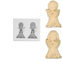 3D Silicone Mold Prayer Angel Girl Fondant 3D DIY Epoxy Pottery Plaster Chocolate Cake Decoration Kitchen Baking Tools