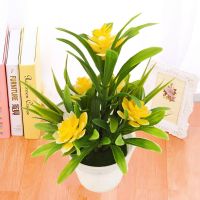 【YF】♦❃∈  Artificial Flowers With Pot Outdoor Office Decoration Desktop Bonsai Homes Wedding Balcony Ornaments