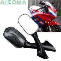 2pcs/Pair Carbon Fiber Rear Side Mirrors Motorcycle Oval Rearview Mirror For Honda CBR 600F2 1000F VFR750F VFR800F1 1991-1999 Mirrors