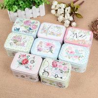 1 Pc Europe Styles Flower Metal Storage Tin Box Jewelry Organizer DIY Wedding Gift Candy Cookies Packing Box Storage Boxes