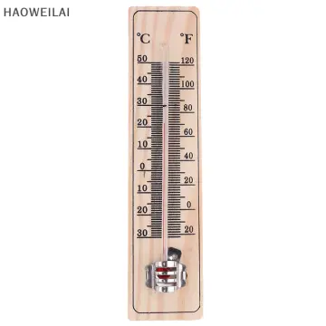 Long Wall Hanging Thermometer Hygrometer Indoor Outdoor Garden