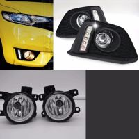 ﹍∈ JanDeNing Car White LED Daytime Running Lights DRL Fog Lamp Replacement Assembly for Honda Fit Jazz 2014-2016