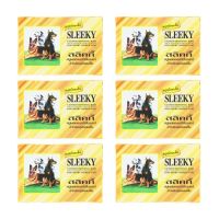 Sleeky สลิคกี้ สบู่ผสมคอนดิชันเนอร์ อาบน้ำสุนัข สำหรับสุนัขขนสั้น 75g (6 ก้อน)