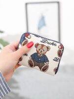 Card Bag Womens Compact And Ultra-Thin All-In-One Coin Purse Cartoon Multi-Card Slot Exquisite High-End Canvas ID Drivers License Bag 【OCT】