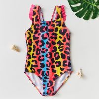 【CAS】 ชุดว่ายน้ำทารกเด็กผู้หญิง2-10ปีชุดว่ายน้ำพิมพ์ลายเสือดาวชุดว่ายน้ำเด็กชุดว่ายน้ำเด็กหนึ่งชิ้น