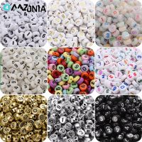 ☊ 100-300pcs 7mm Acrylic Numerals Mixed Beads Round Shape Loose Spacer Beads For Jewelry Making DIY Necklace Bracelet Accessories