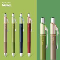 1ชิ้นปากกา Pentel ของญี่ปุ่น Energel ลายจำกัดเจลอาบน้ำเร็ว0.5มม. BLN75L กดสีดำแบบเติมสีย้อนยุค