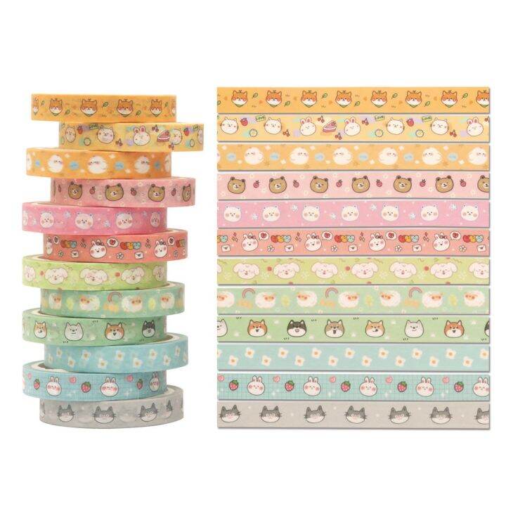 พร้อมส่ง-boxsetเทปวาชิ-เทป-washi-เทปตกแต่ง-น่ารัก-เทปกาว-ตกแต่งไดอารี่-สมุด-diy-ชิบะ-ทาสหมา-กาว-เทปกาว-กาว3m-3m-กาว2หน้า-เทปกาว-เทปกันลื่น-เทปกาวกันน้ำ-เทป