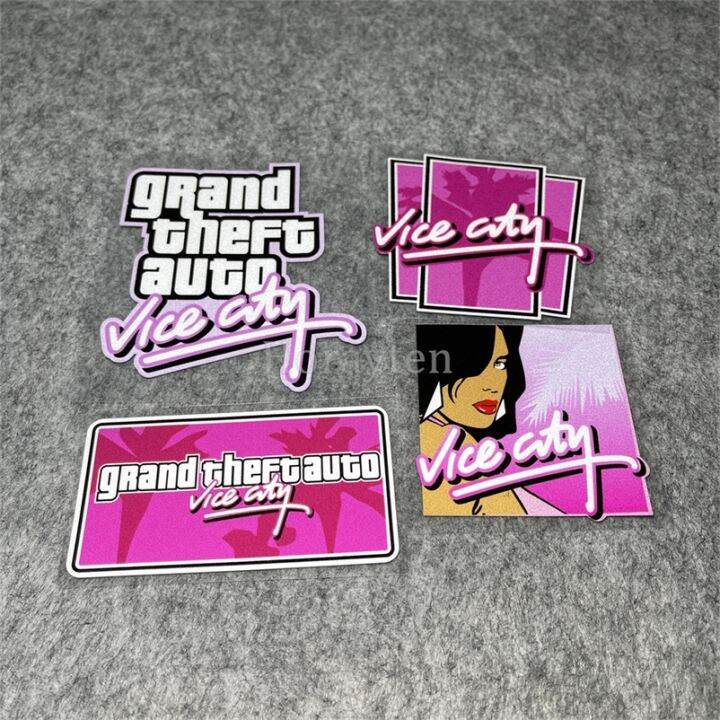 NEW G】 Car Stickers for GTA Vice City Classic Game Grand Auto Decals ...