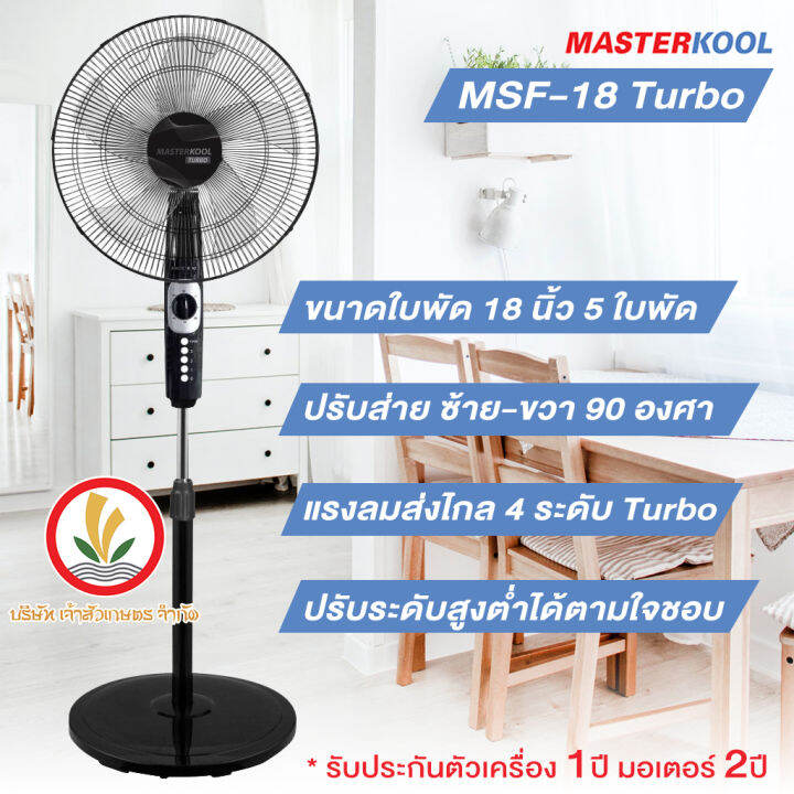 พัดลมตั้งพื้นรุ่น-ขนาด-18-นิ้ว-masterkool-msf-18s-ปรับแรงลม-4-ระดับ-รับประกัน-1-ปี-มอเตอร์-2-ปี