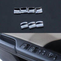 YAQUICKA 7Pcs Car Interior Door Window Lift Switch Trim Stickers Decals For Honda Civic 10th 2016 2017 LH D Chrome ABS Parts