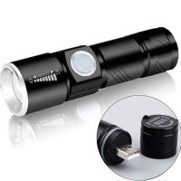 Powerful LED Flashlight Zoom Mini Led Flashlights USB Charging Torch Lamp Portable Waterproof Camping Light Rechargeable  Flashlights