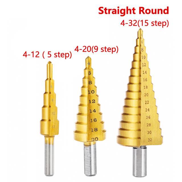 3-12mm-4-12mm-4-20mm-hss-straight-groove-step-drill-bit-set-titanium-coated-wood-metal-hole-cutter-core-drill-bit-set