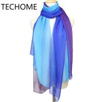 【CW】 Gradient Scarf and Shawls Fashion Scarves Size Bandana Hijab Gradual Color