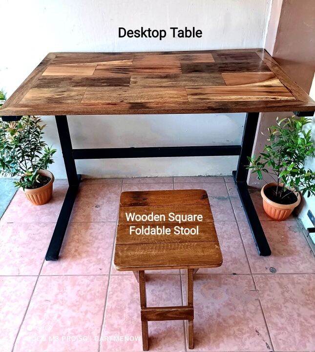 SOLID WOOD SPACE SAVER COLLAPSIBLE DESKTOP TABLE / WORK FROM HOME
