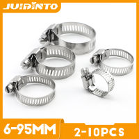 JUIDINTO 2-10 ชิ้นปรับหนอนเกียร์ท่อ Clamp สแตนเลส 6-95 มิลลิเมตรท่อคลิปล็อคสำหรับน้ำและท่อแก๊ส-serfgfdtr