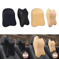 1PCS Car Leather Headrest Memory Foam Lumbar Cushion Headrest Neck Pillow Sleep Car Pillow Cushion Auto Interior Accessories