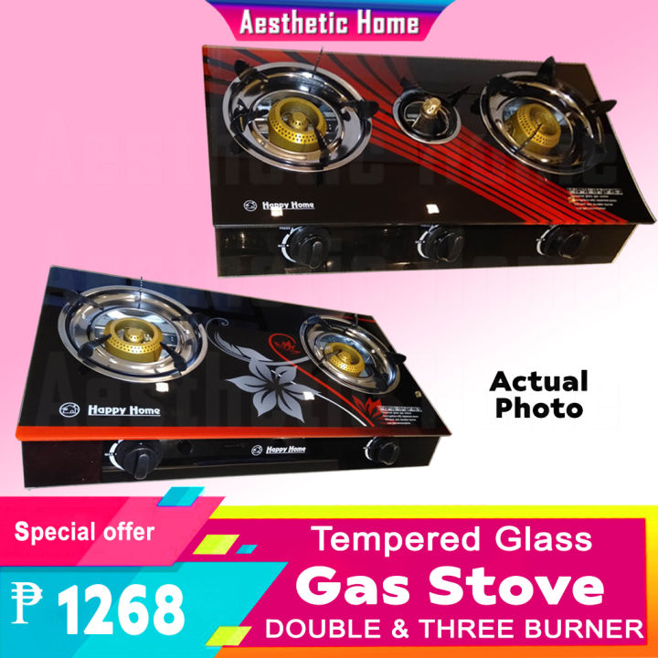 stove 3 burner steel