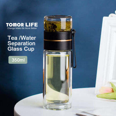 Tomor Life สองชั้น350Ml ทนความร้อนได้น้ำและ Sloki Kaca แยกชา