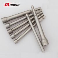 7pcs 1/4 quot; 110mm Long Hex Nut Driver Socket Set Metric Impact Drill Bits Adapter 5-12mm Socket Wrench Extension Bar