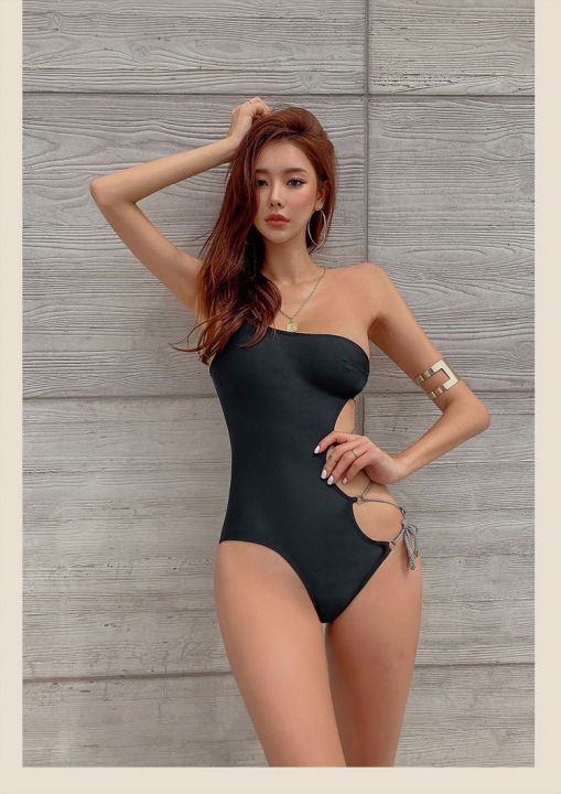 ชุดว่ายน้ำแฟชั่นเกาหลีผู้หญิง-บิกินี่-bikini-ชุดว่ายน้ำ-2210-มีฟองน้ำ