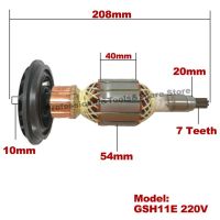 GJPJ-Free Bearing  Carbon Brush锛乤c110v 220v-240v Armature Rotor Anchor For Bosch Demolition Hammer Gsh11e Gsh 11e Gbh11de Gbh 11de