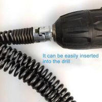 5/3/2/1m Pipe Dredging Tool Van-type Spring Pipe Sewer Pipe Unblocker Bathroom Kitchen Drainer W/ Electric Drill Connector Traps Drains