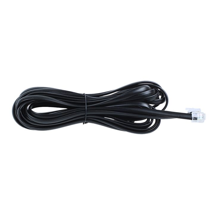 6p6c-rj11-telephone-extension-fax-modem-cable-line-5m-length-black