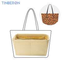 TINBERON กระเป๋าใส่อุปกรณ์อาบน้ำ Tas Kosmetik แต่งหน้า,กล่องเครื่องแต่งหน้าพอดีสำหรับกระเป๋าถือแบบหรูหราผ้าสักหลาด Dalaman Tas ผ้ารองรับ