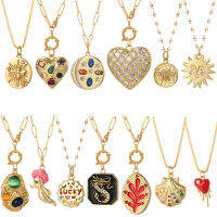 น่ารัก Heart Star Bee สร้อยคอผู้หญิงสีทองสัตว์จี้ปลอกคอยาวสแตนเลสโซ่ห้อยโบฮีเมียน-iotc29 mall